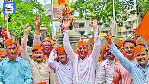 Maratha community members vow efforts for Satara Gazette entry, giving credit to Manoj Jarange-Patil.