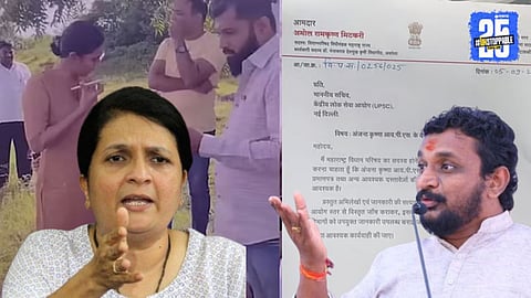 Anjali Damania strongly responds to MLA Amol Mitkari over his demand for an inquiry against IPS officer Anjana Krishna.