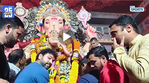 Rohit Sharma visits Mumbai Police Cha Raja Ganpati in Worli 