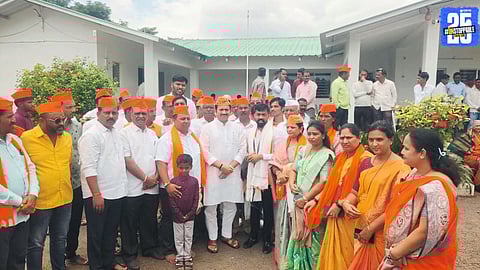 Maratha community felicitates MLA Shashikant Shinde at Lhasurne; protest facilities arranged in Navi Mumbai."