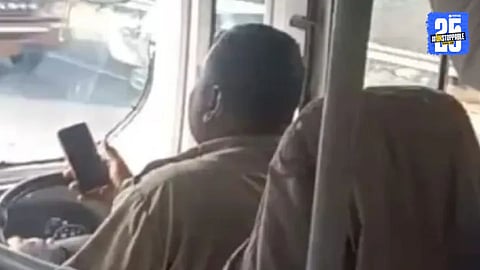 A PMPML bus driver in Pune warned against using mobile phones or headphones while driving to ensure passenger safety.