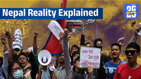 Protesting Nepali youths clash with police in Kathmandu after the government’s social media ban. The Gen Z protest highlights digital freedom concerns