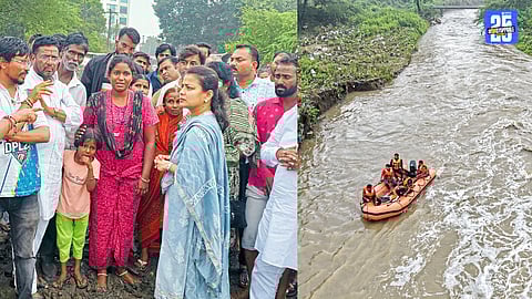 Tragic accident near Solapur’s Puna Naka bridge; auto driver swept away in water flow.