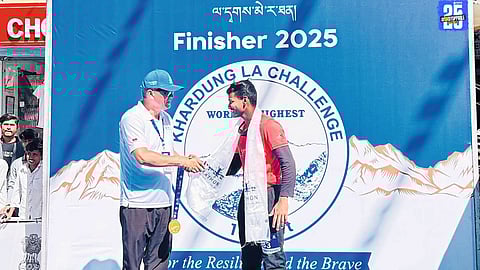 Solapur’s Chandrashekhar Ambarkar triumphs in the Khardung La 72 km marathon, completing it in 11 hours.