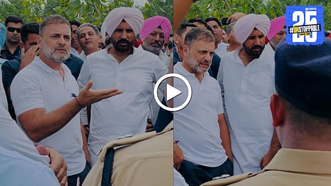 rahul gandhi punjab floods argument police