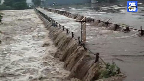 Villages along Sina river in Karmala taluka submerged in floodwaters; locals await immediate relief and rescue.