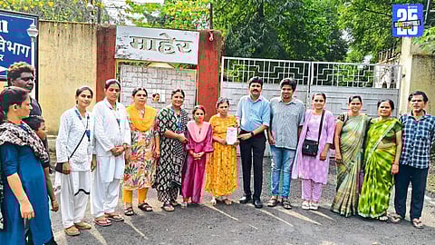 Police efforts bring joy as a woman reunites with her family after 36 years in Nagpur.”