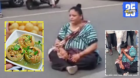 A Gujarat woman seen crying on the street while demanding panipuri, video goes viral on social media.