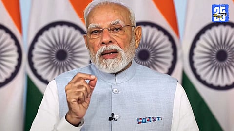 PM Narendra Modi launches the Swadeshi Sankalp initiative at the start of the GST Savings Festival, encouraging citizens to embrace local products.