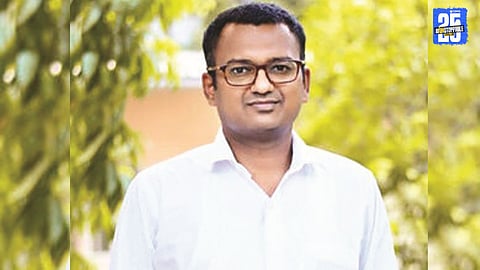 MLA Dr. Babasaheb Deshmukh inspecting the site for Maharashtra’s first solar-powered data center in Sangola MIDC.