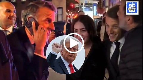 New York Police Stop Emmanuel Macron