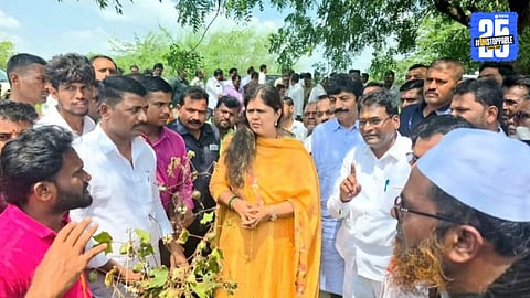 "Minister Munde Visits Flood-Hit Farms, Pledges Support to Farmers"