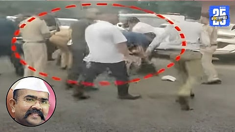 Narendra Patil Accident : मुख्यमंत्र्यांच्या ताफ्यातील गाडीत बसताना नरेंद्र पाटील खाली कोसळले अन्...