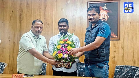 Pingali youth celebrates his CRPF selection after excelling in the competitive exam, marking an inspiring achievement for rural families.