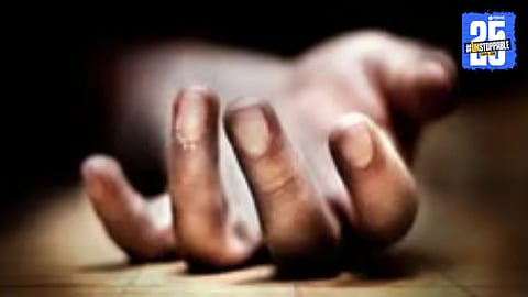 "Villagers gather in grief after the suspicious death of a Shiratav Gram Panchayat worker."