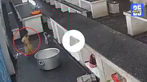 CCTV footage shows a toddler in Andhra Pradesh tragically falling into boiling milk while playing near the hostel kitchen.