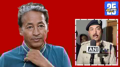 Ladakh DGP addressing the media with a major revelation on activist Sonam Wangchuk’s arrest.