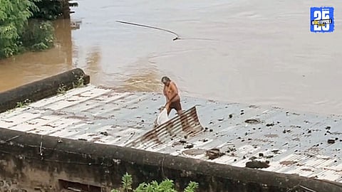 Locals rescue elderly man from floodwaters inside mosque — humanity above religion.