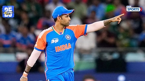 Suryakumar Yadav argues with the umpire after appealing Salman Ali Agha for obstruction  