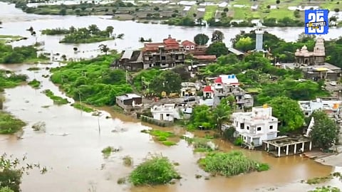 Chaundi village submerged as centenary flood of Sina River forces 100 families to relocate.