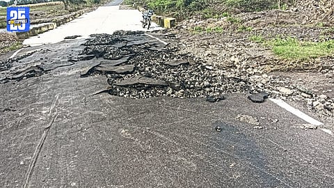 Return rains flood Mhalas Pimpalgav Chanda, washing away roads and disrupting local life.