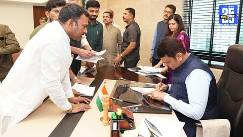 MP Hemant Savara and cm devendra fadnavis