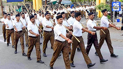 Grand Sangh Shakti display in Pune with 77 processions and 84 cultural events marking RSS centenary year.
