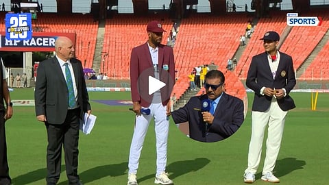 Ravi Shastri Sparks Controversy at IND vs WI 1st Test Toss with Andy Pycroft Introduction