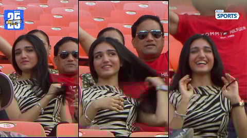 Camera Catches Fan Fixing Her Hair During IND vs WI Test, Leaves Her Embarrassed