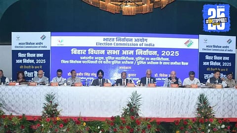 Election Commission officials in discussion with representatives of political parties ahead of the Bihar Assembly elections to ensure smooth and transparent polling process.
