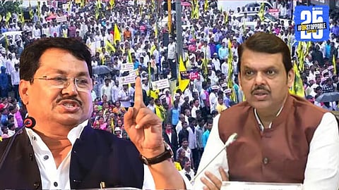 OBC leaders addressing a press conference demanding cancellation of the September 2 GR and release of a white paper, with Vijay Wadettiwar highlighting the six-day ultimatum to the government.
