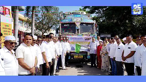 Manchar Sends Aid Two Trucks of Groceries Dispatched for Paranda Flood Victims