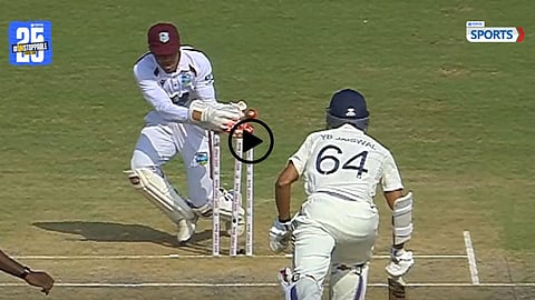 Yashasvi Jaiswal given run out despite keeper’s fumble, sparking debate in IND vs WI Test.