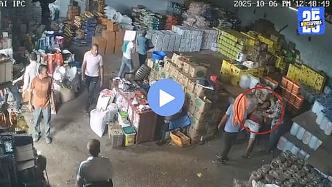 A tragic moment captured in a viral video from Agar Malwa, Madhya Pradesh, showing a worker suffering a fatal heart attack while his employer continues talking on the phone, ignoring him.

