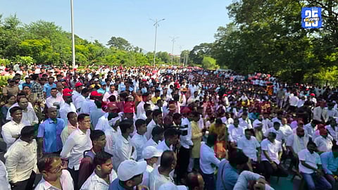 Thousands of Adivasis rally at Palghar Collector Office, demonstrating strength to highlight their demands.