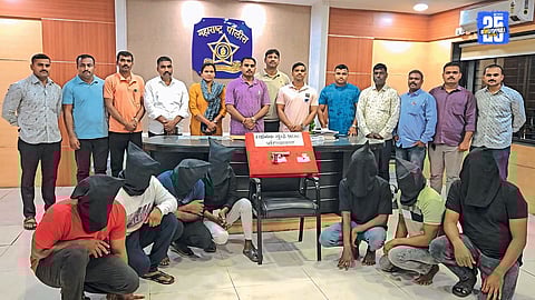 Jamkhed police seize ₹6.5 lakh and a local pistol in connection with art center burglary; seven arrested, 11 still on the run.
