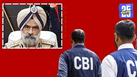 CBI officers arrest Punjab DIG Harcharan Singh Bhullar after he was caught red-handed accepting a ₹5 lakh bribe — a major breakthrough in the state’s anti-corruption drive.