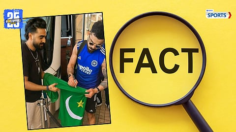 Fact Check: Virat Kohli did not sign on Pakistan’s national flag in Perth
