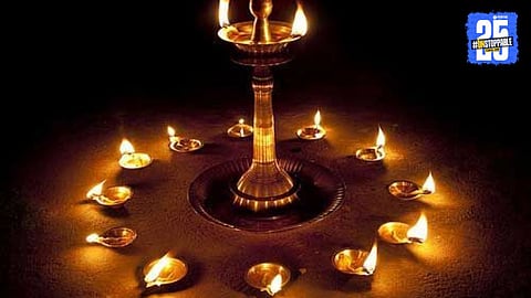People in Kerala celebrating traditional festivals like Onam while Diwali remains less prominent across the state.