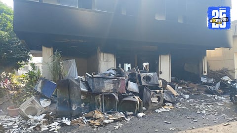 Fire Guts Electronics Godown near Theur, Resulting in ₹2 Crore Loss