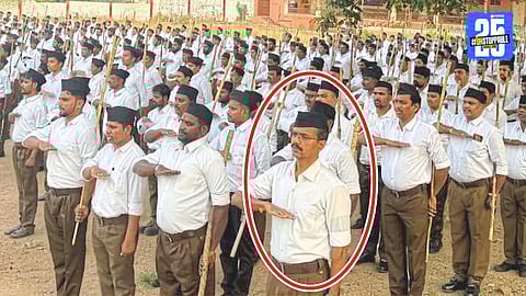 Government Officer Joins RSS Parade in Sedam