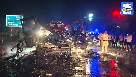 Killari 108 Ambulance Catches Fire Mid-Journey; Patient Rescued Moments Before Disaster