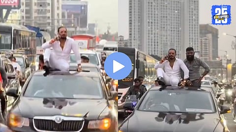 Tiger Group members seen sitting on a moving car roof on Mumbai’s Western Express Highway, creating chaos and risking lives as police begin probe.