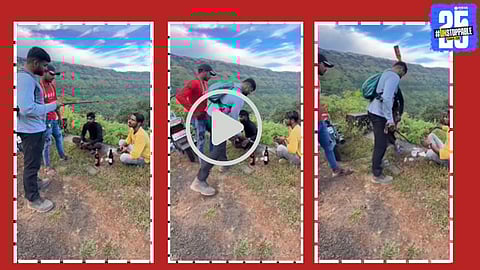 Shivpremi activists confront a group of outsiders allegedly organizing a liquor party near the historic Raireśhwar Fort, sparking tensions in the region.