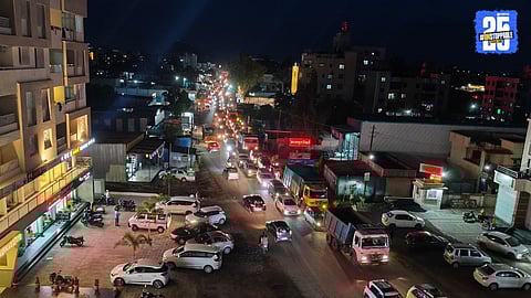 traffic in narayangaon
