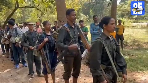 Surrender of armed Naxalites in Kanker district