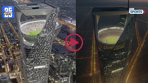 Saudi Arabia is constructing the world’s first “Sky Stadium,” suspended 1,150 feet above ground