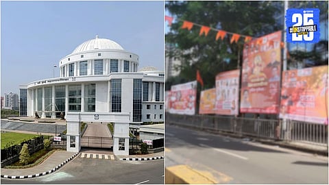 Illegal encroachment of advertisements on sidewalks for BMC elections