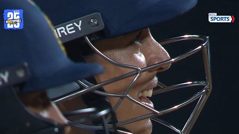 Smriti Mandhana shows disbelief after the UltraEdge spike led to her dismissal