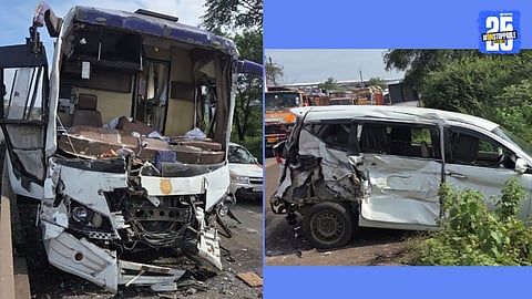 luxury bus car accident